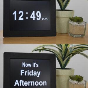 dual display Reminder Clock allows you to choose between two displays
